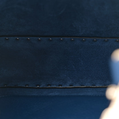 Valentino Garavani Pebbled Calfskin Small Rockstud Flip-Lock Messenger Bag Blu Delft 5 of 9