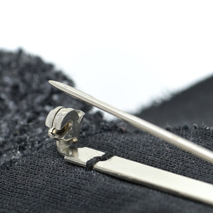 Chanel Tweed Camellia Pin Brooch Black 5 of 6