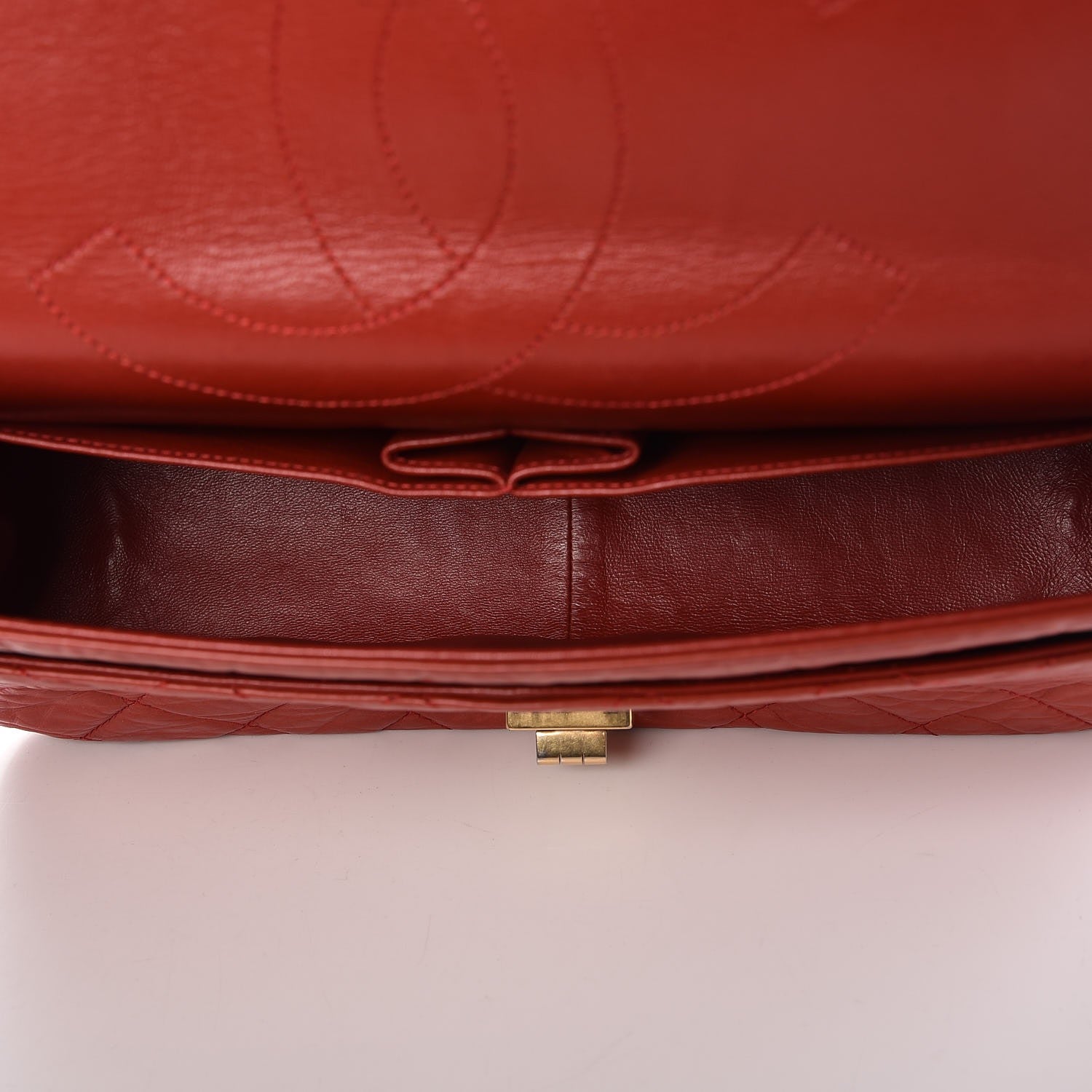 Chanel Aged Calfskin Quilted 2.55 Reissue 227 Flap Red 5 of 11