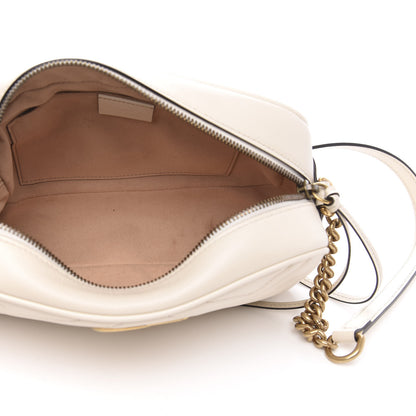 Gucci Calfskin Matelasse Small GG Marmont Chain Shoulder Bag White 5 of 13