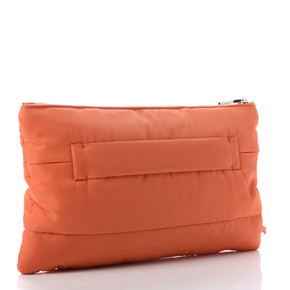 Prada Tessuto Nylon Bomber Clutch Papaya 3 of 10