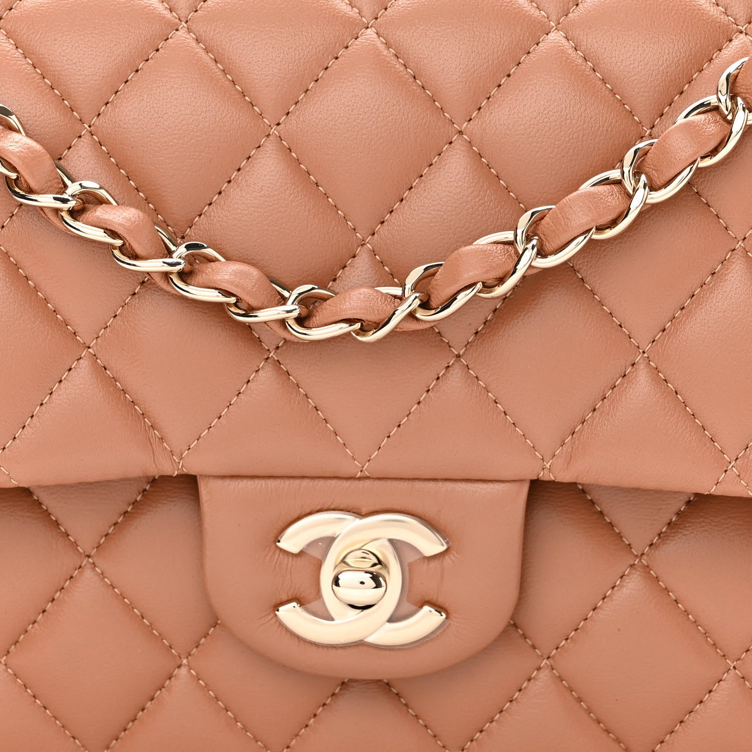 Chanel Lambskin Quilted Medium Double Flap Brown 8 of 11