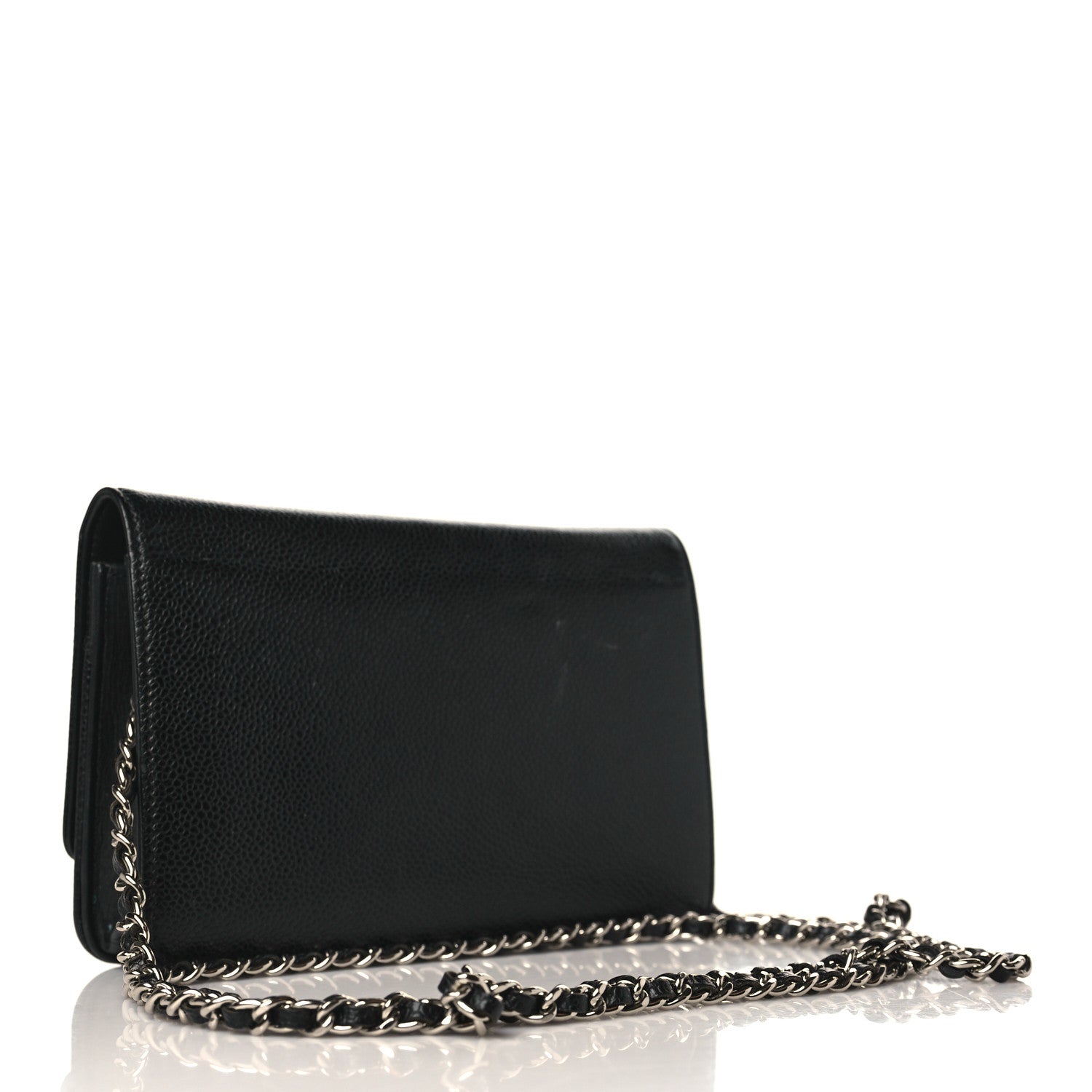 Chanel Caviar Timeless CC Wallet On Chain WOC Black 3 of 14