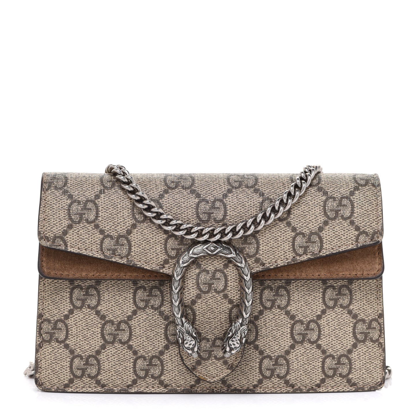 GG Supreme Monogram Super Mini Dionysus Shoulder Bag Taupe