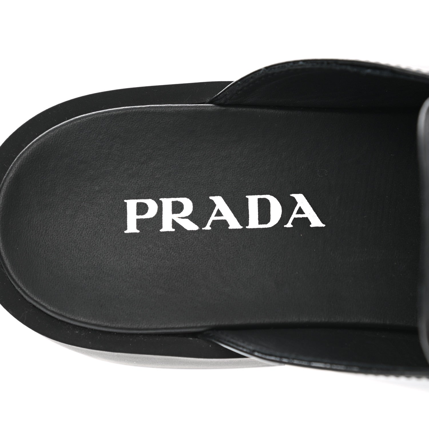 Prada Spazzolato Triangle 40mm Loafer Mules 40 Black 7 of 9