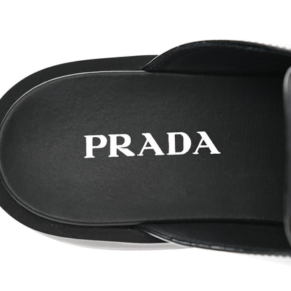Prada Spazzolato Triangle 40mm Loafer Mules 40 Black 7 of 9