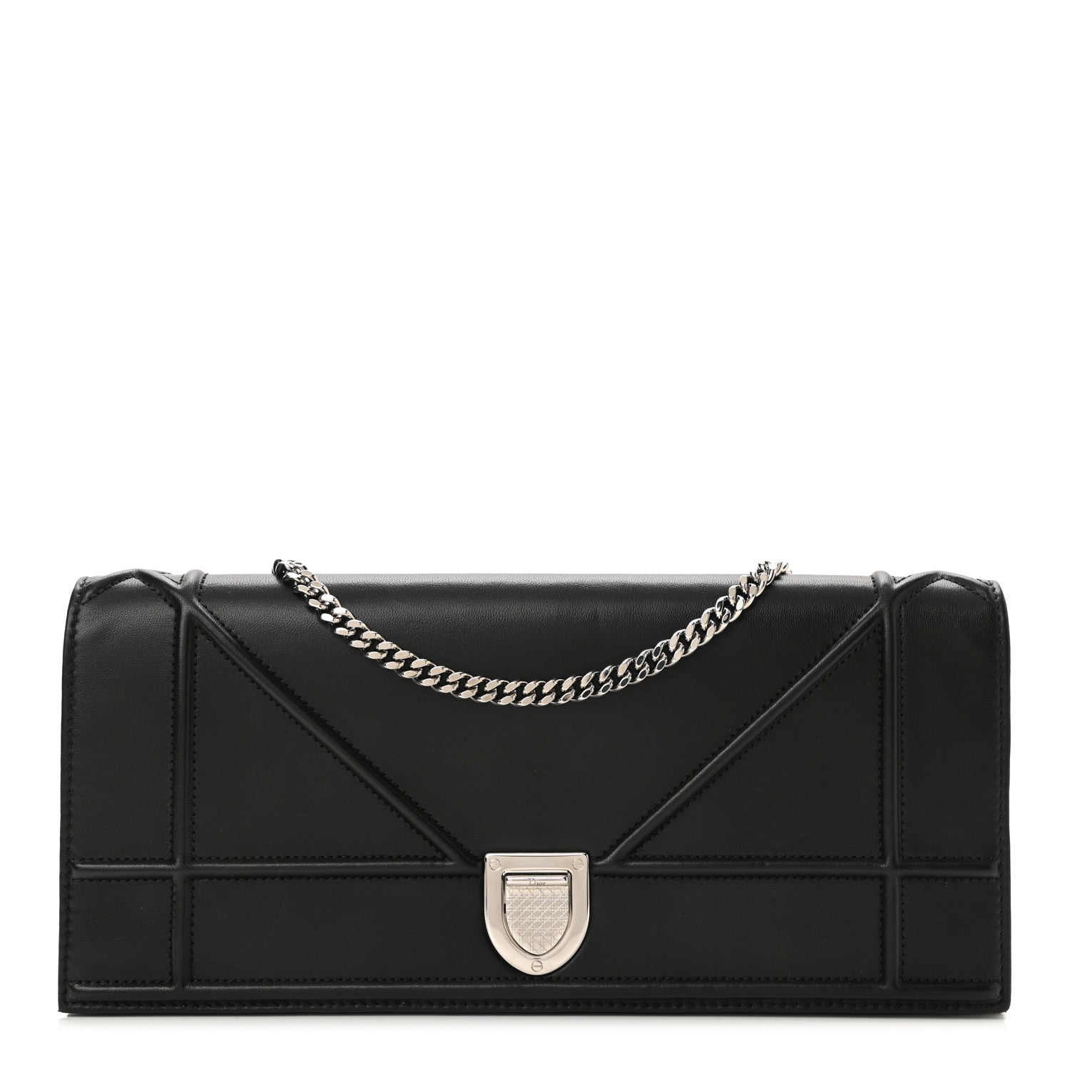 Christian Dior Lambskin Diorama Croisiere Chain Wallet Black 1 of 10