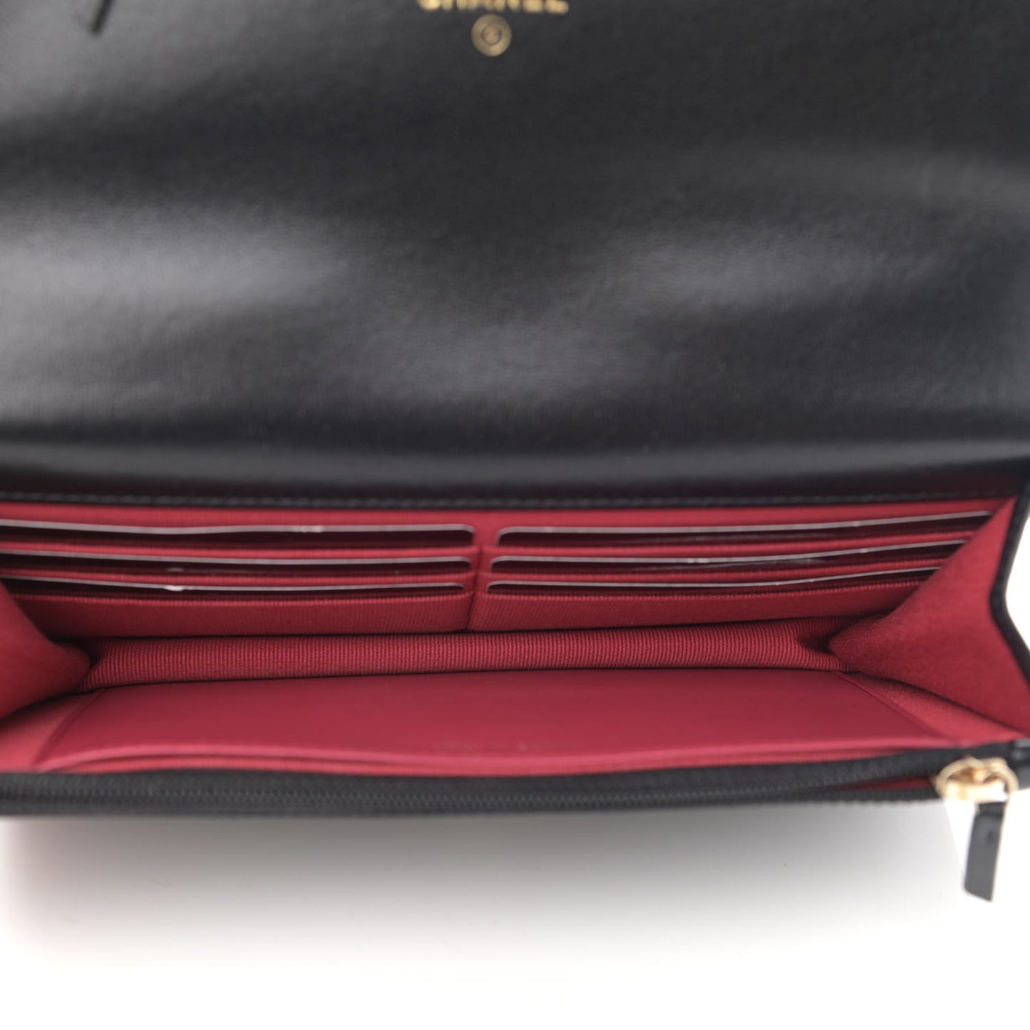 Lambskin Quilted Chanel 19 Wallet On Chain WOC Black