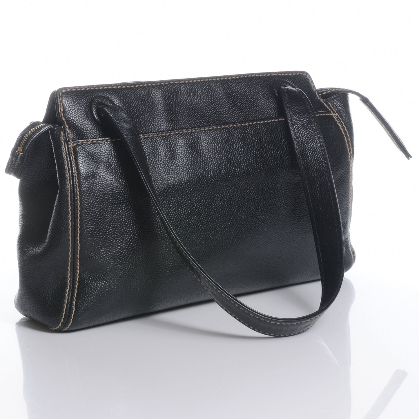 Caviar CC Shoulder Bag Black