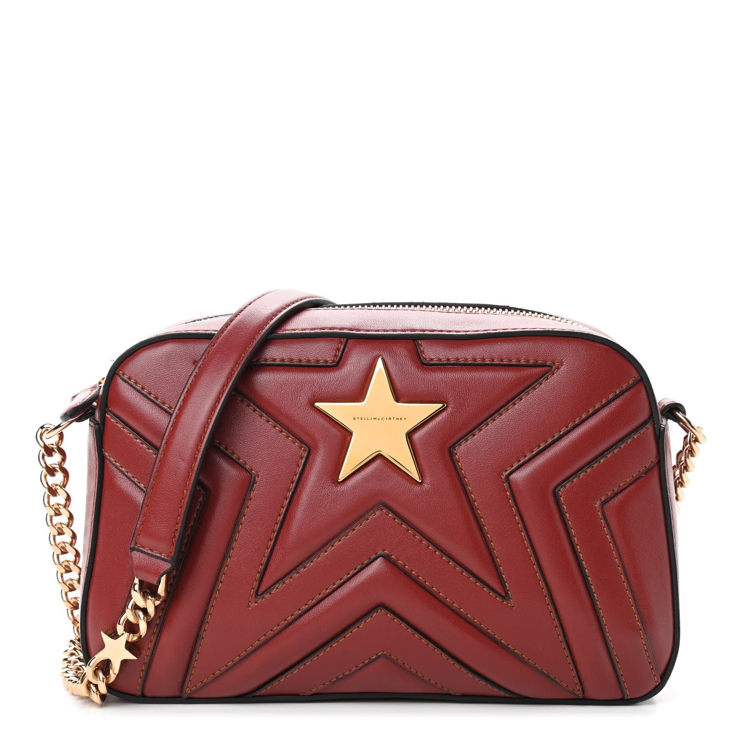 Stella McCartney Eco Alter Nappa Star Patch Shoulder Bag Red 1 of 9