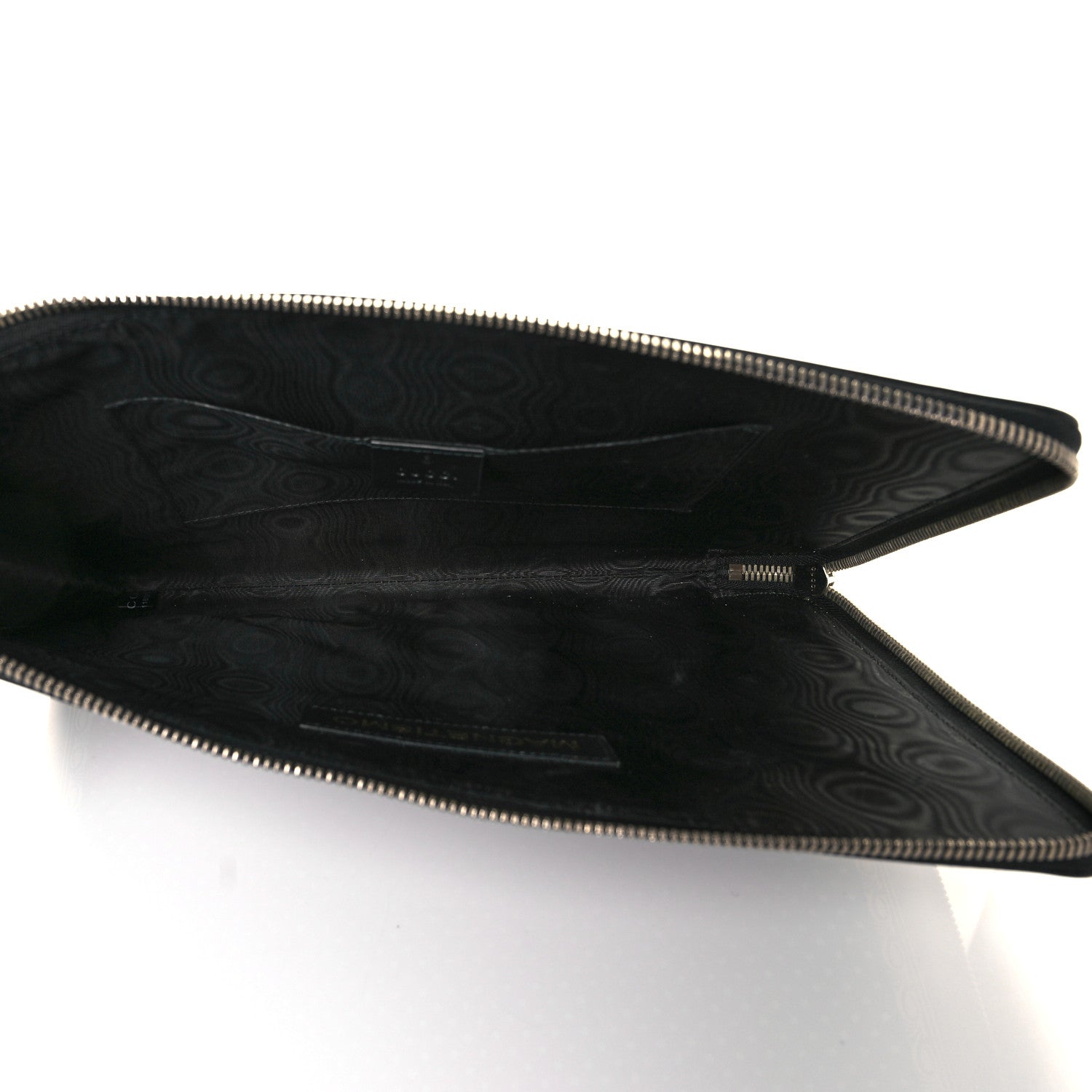 Gucci X SEGA Calfskin GUCCY Stars Zip Clutch Bag Black Gold 5 of 10