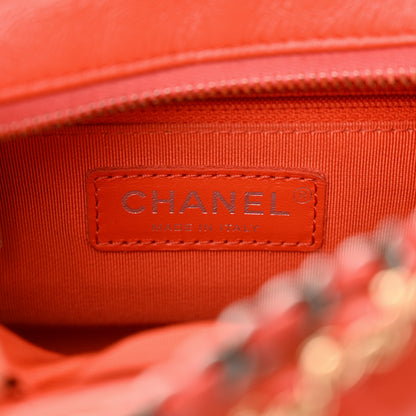 Chanel Aged Calfskin Quilted Small Gabrielle Hobo Red 6 of 11
