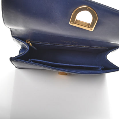 Christian Dior Lambskin Studded Medium Diorama Flap Bag Navy Blue 6 of 9