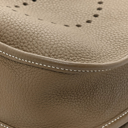Hermes Taurillon Clemence Evelyne III PM Etoupe 10 of 17