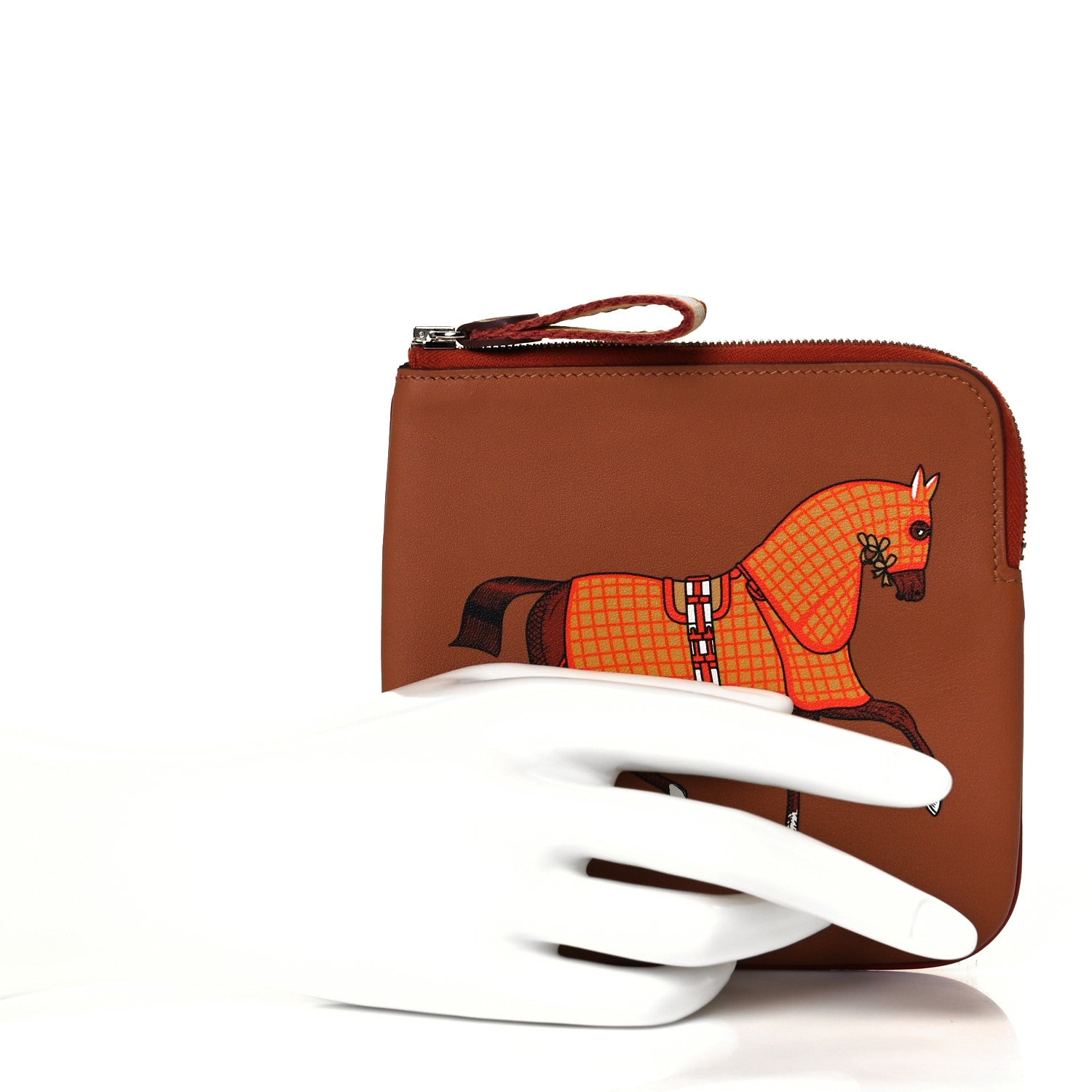 Hermes Swift Couverture Nouvelle Carre Pocket Pouch Gold Ambre 2 of 7