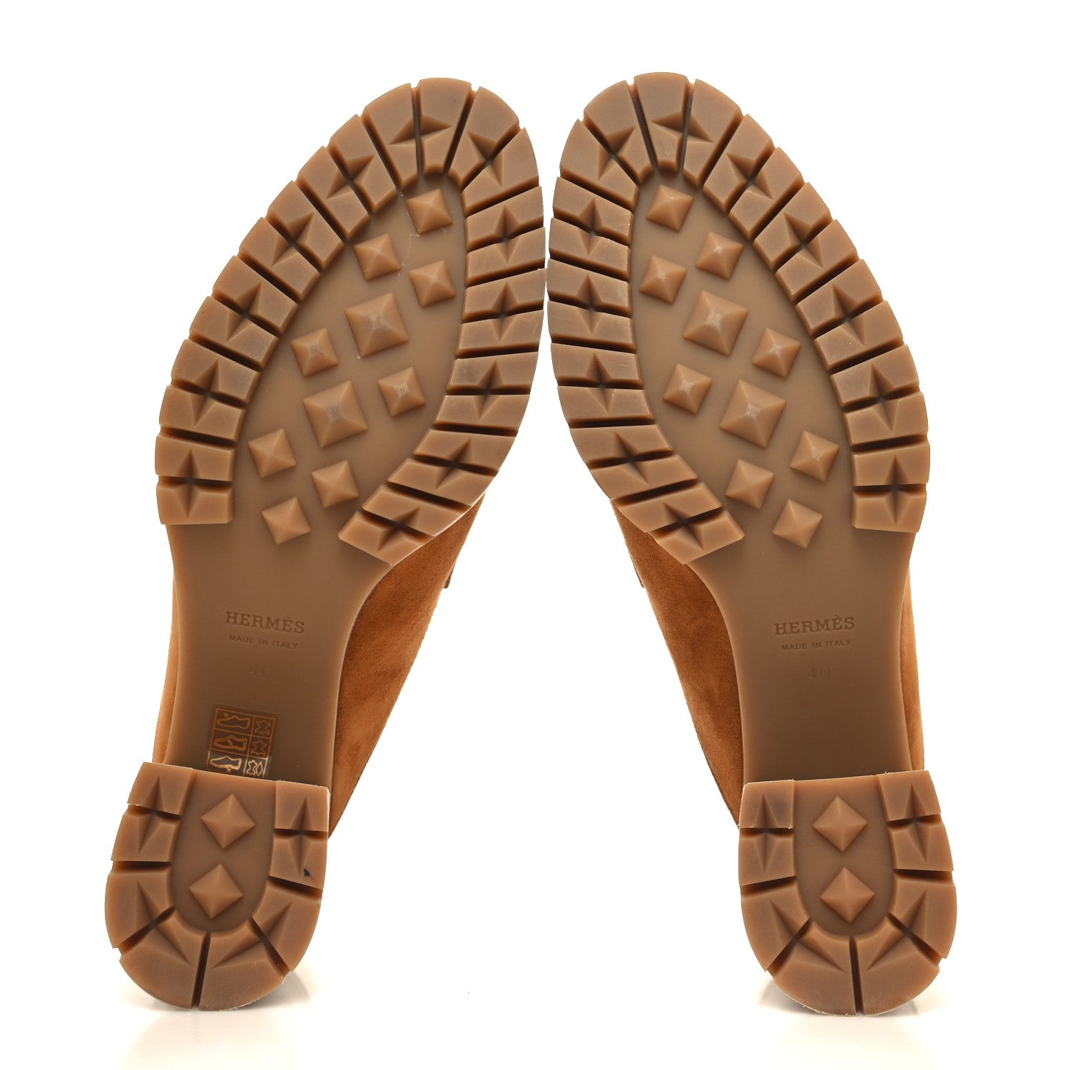 Hermes Suede Goatskin Flore 60 Mules 40 Brun Amourette 5 of 9