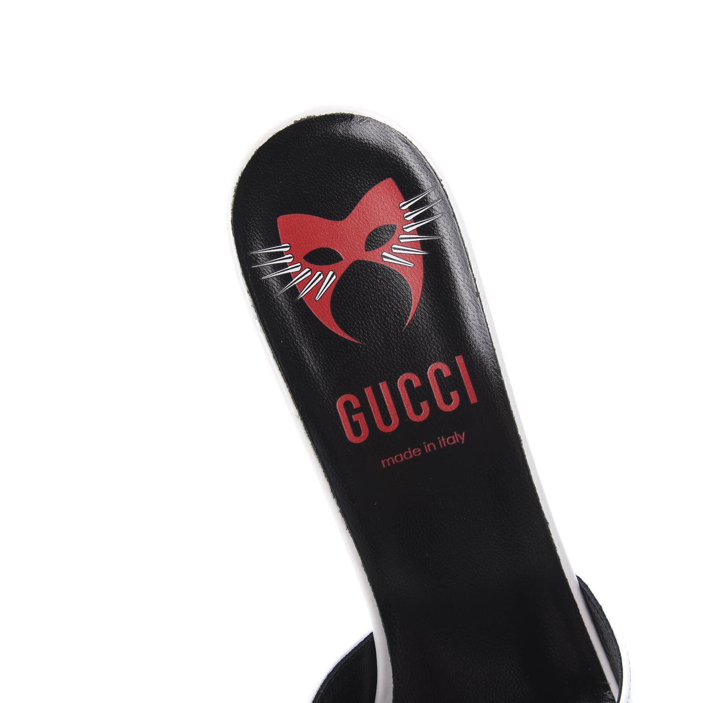 Polished Calfskin Scarlet High Heel Slide Sandals 39 Great White