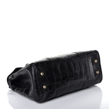 Mulberry Calfskin Crocodile Embossed Bayswater Black 4 of 8