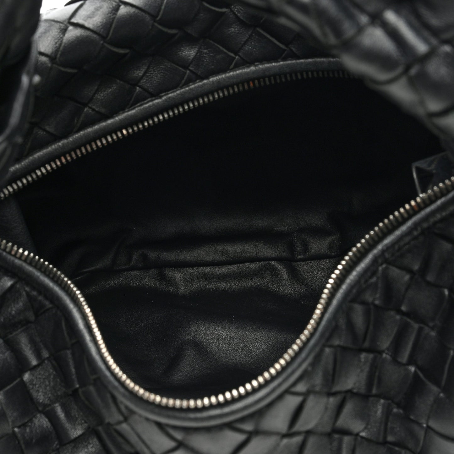 Nappa Intrecciato Teen Jodie Hobo Black