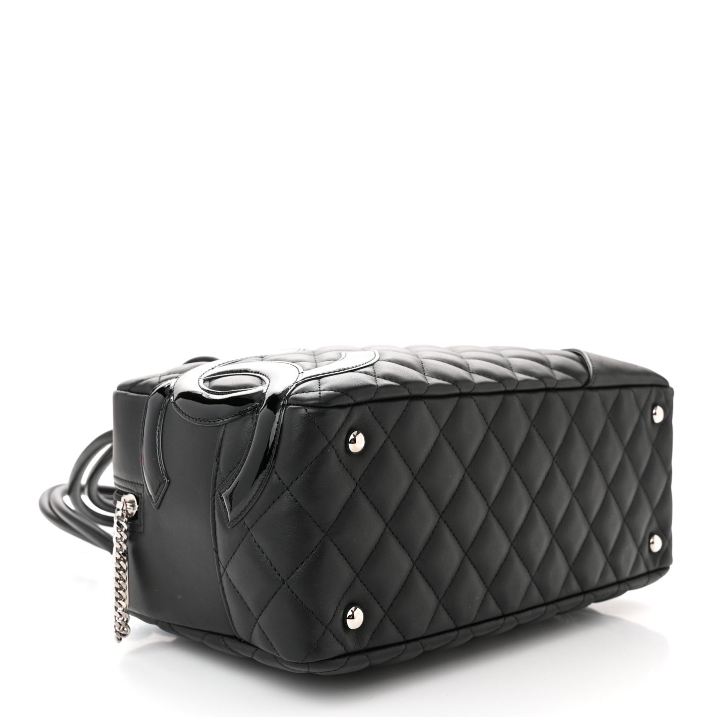 Calfskin Quilted Large Cambon Bowler Black