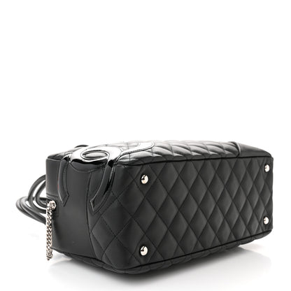 Chanel Calfskin Quilted Large Cambon Bowler Black 4 of 10