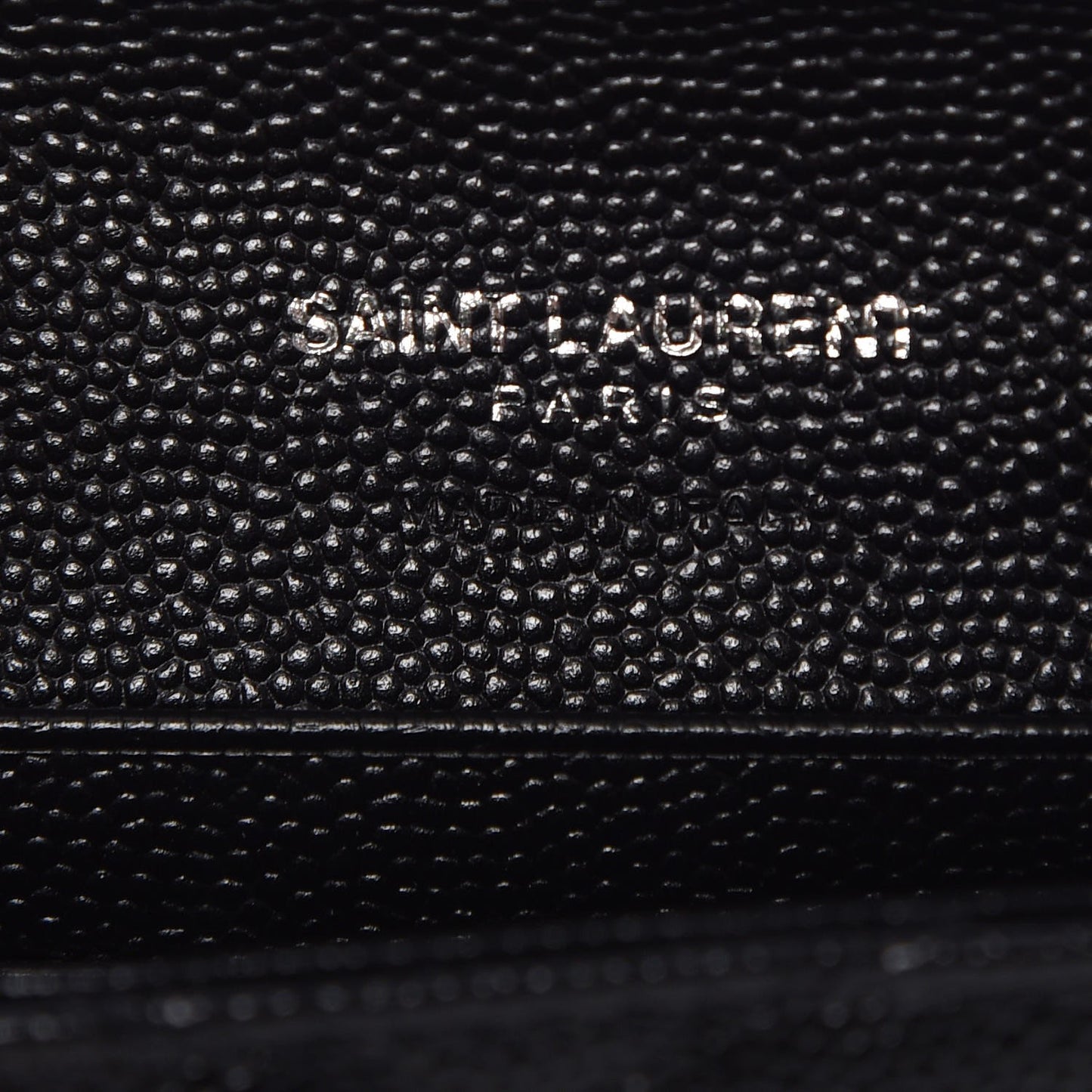 Grain De Poudre Matelasse Chevron Small Monogram Envelope Wallet Black