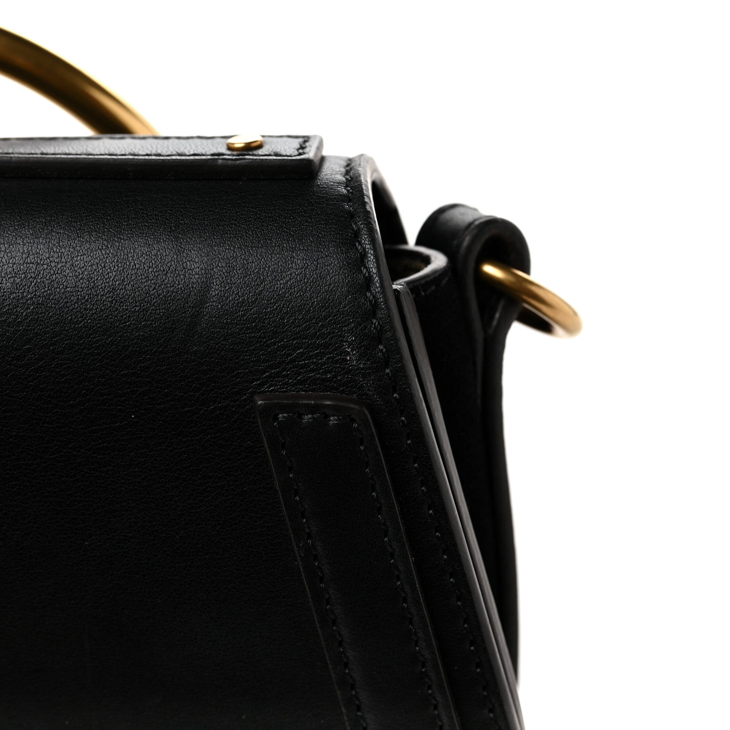 Chloe Calfskin Small Nile Bracelet Bag Black 9 of 10