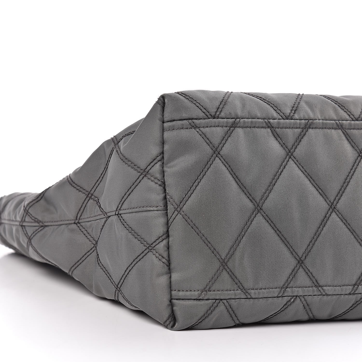 Prada Nylon Tessuto Impuntu Quilted Shopper Tote Ardesia 9 of 10