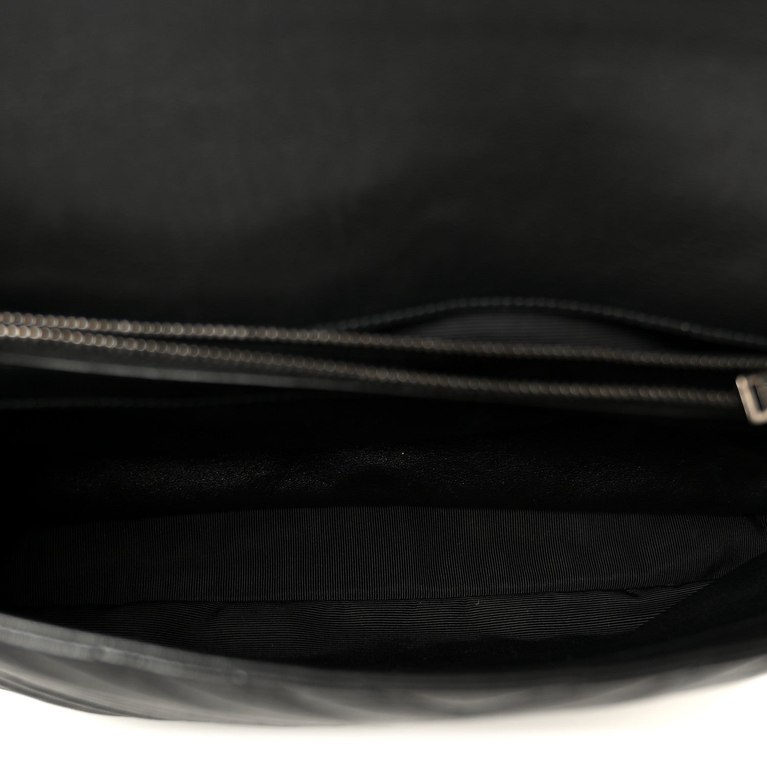 Saint Laurent Sheepskin Matelasse Chevron Monogram Large College Satchel Black 5 of 12