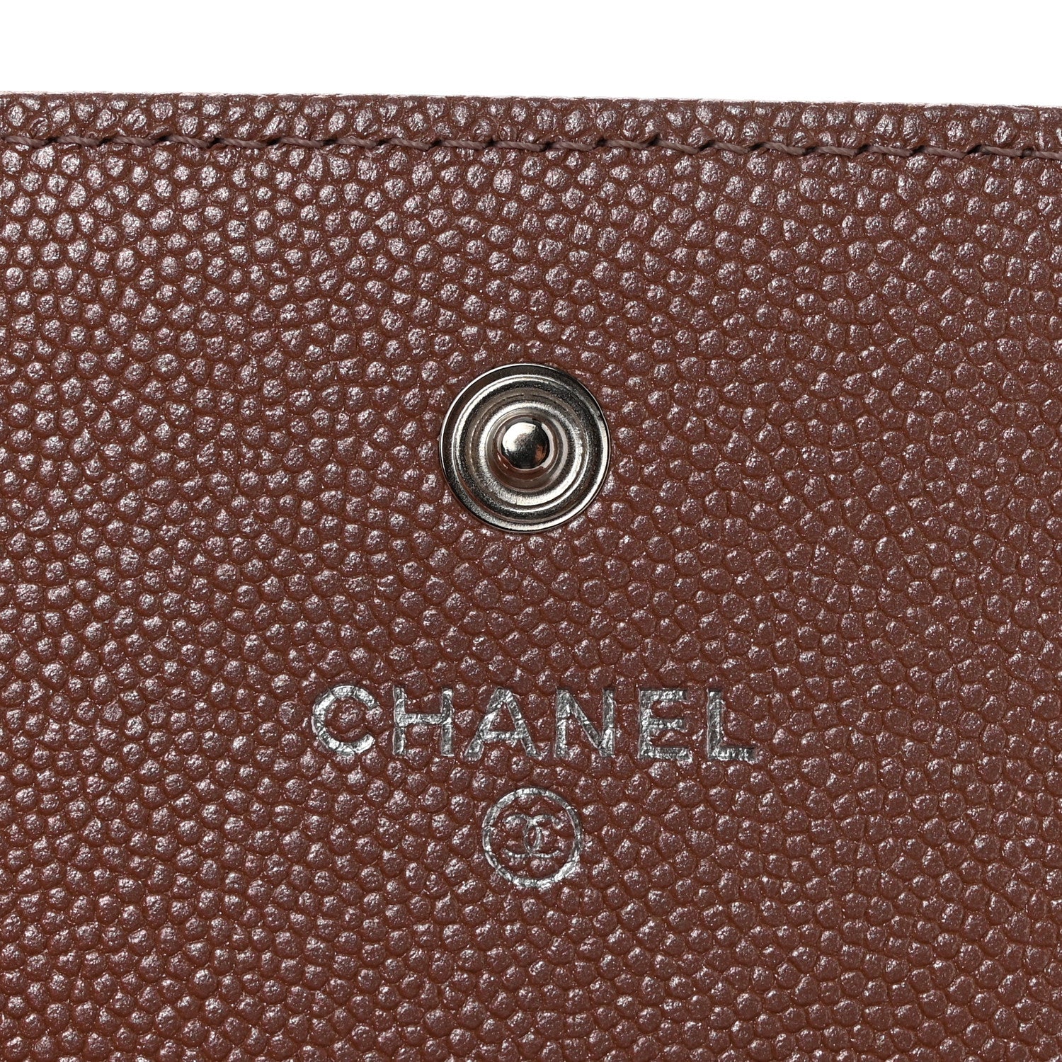 Chanel Metallic Caviar Chevron Quilted Vintage Mademoiselle Flap Card Holder Pink 6 of 8