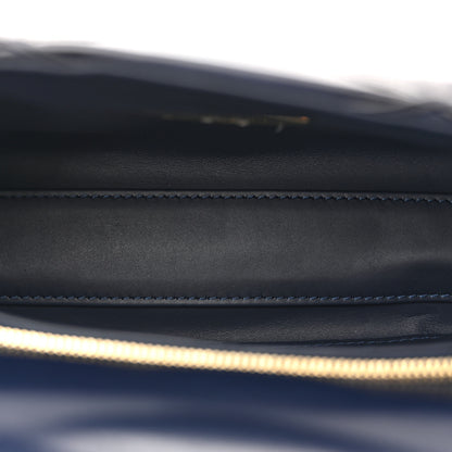 Louis Vuitton Lambskin Malletage Top Handle GO-14 MM Bleu Marine 6 of 12