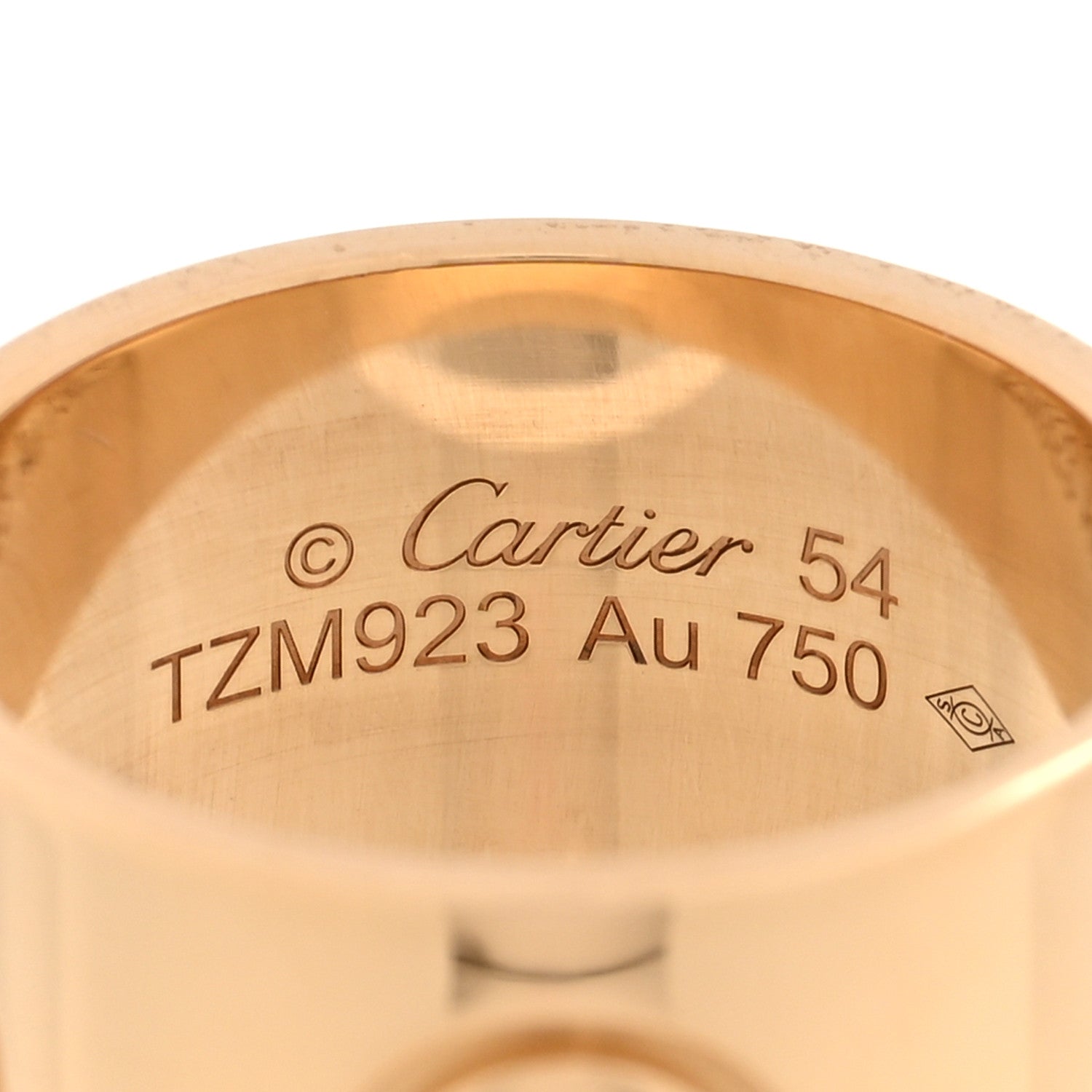 Cartier 18K Yellow Gold 11mm LOVE Ring 54 7 4 of 4
