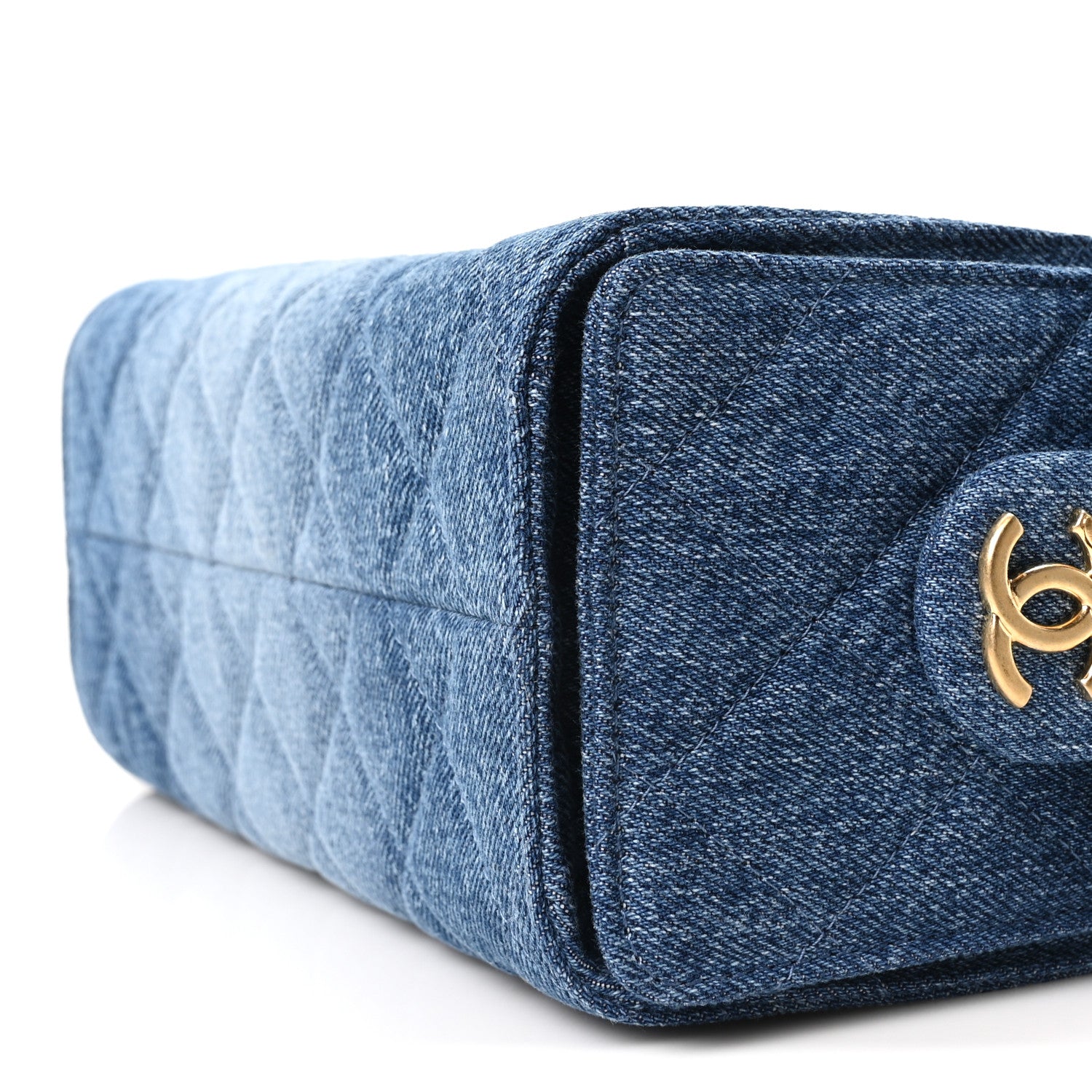 Chanel Washed Denim Quilted Mini Chanel 25 Handbag Blue 18 of 21