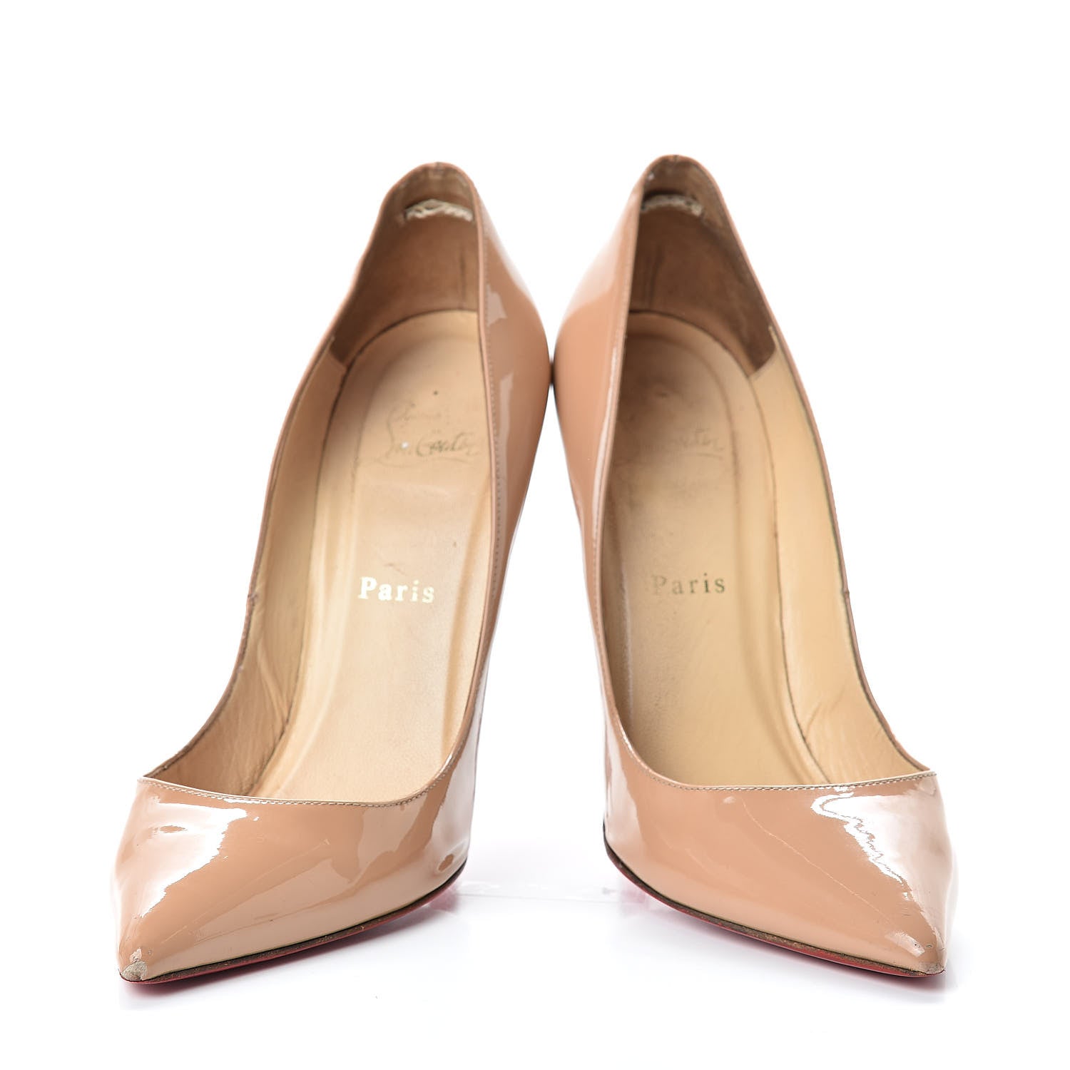 Christian Louboutin Patent Pigalle 120 Pumps 39 Nude 6 of 19