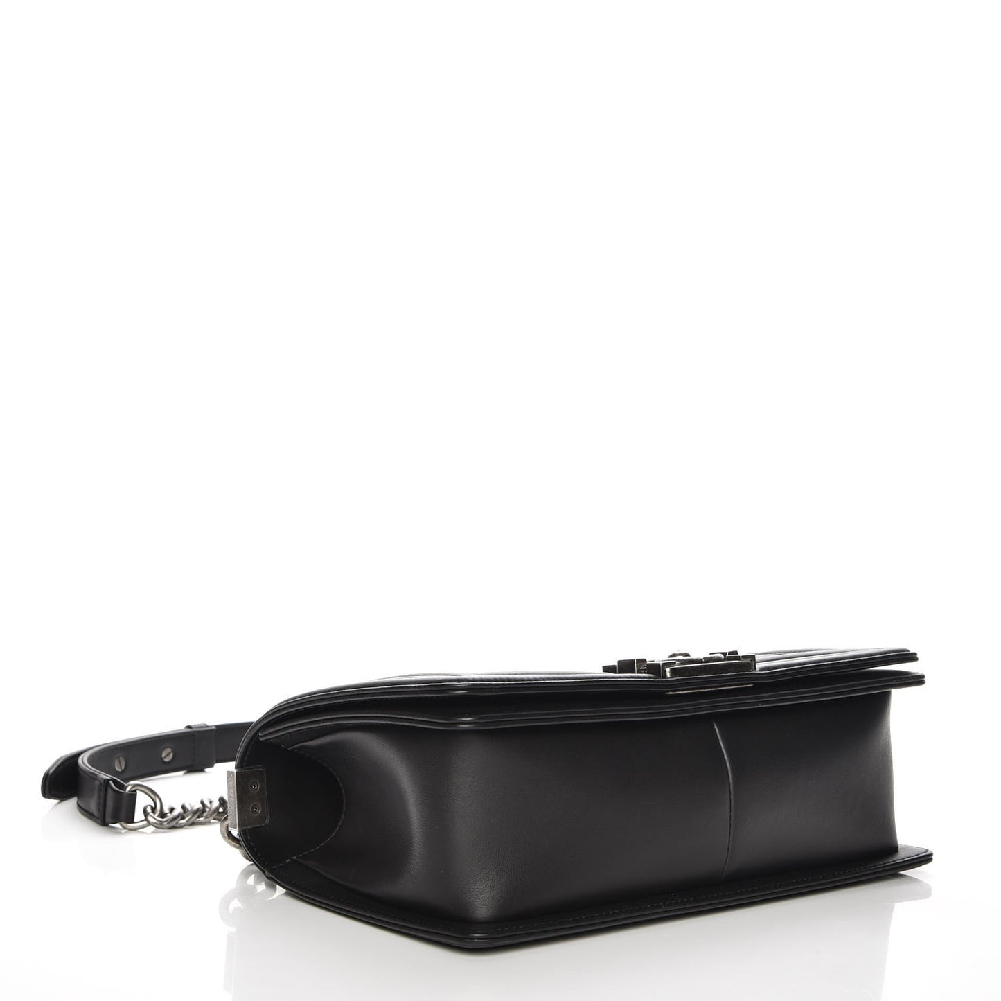 Calfskin Quilted Medium Boy Flap Black