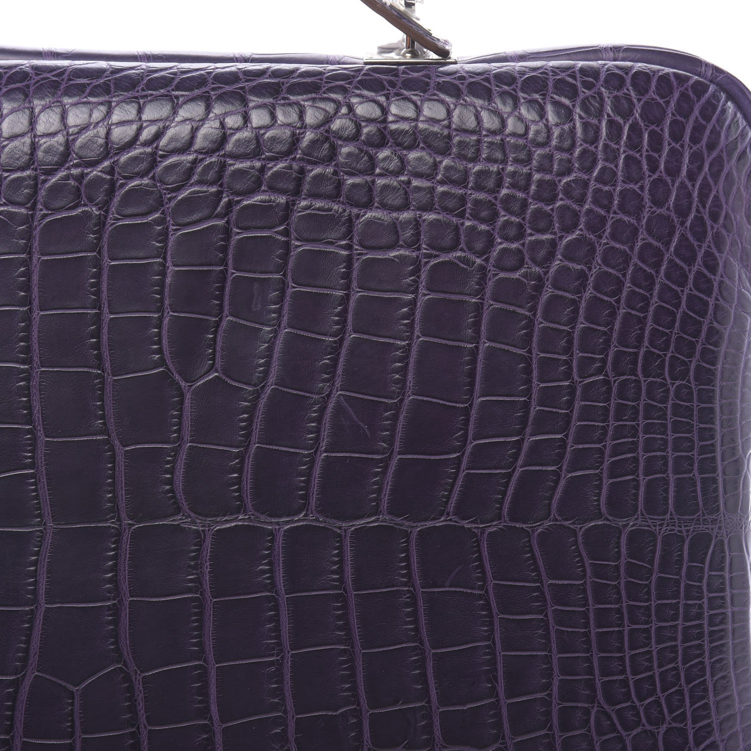 Hermes Matte Alligator Petit H Laptop Case Amethyst 9 of 10