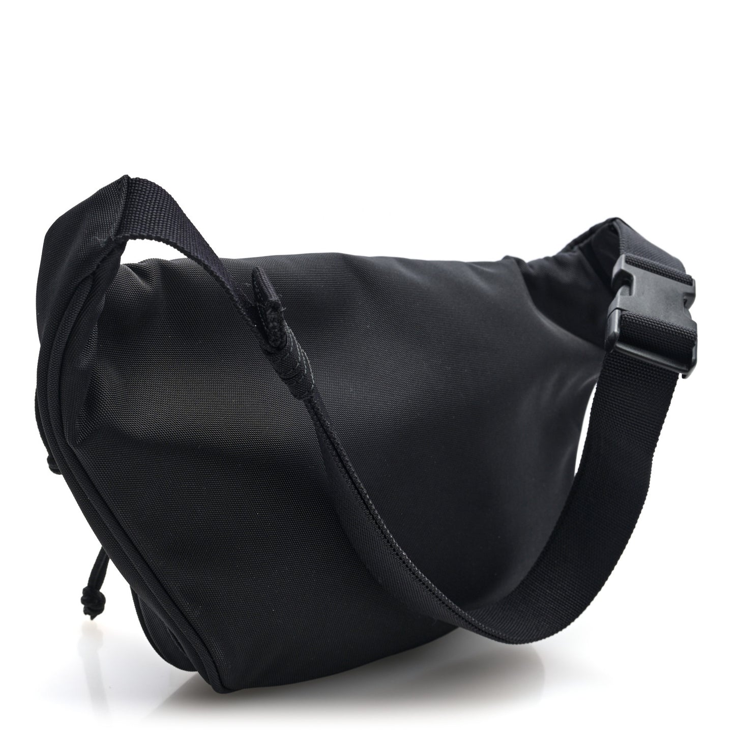 Casual Nylon Political Logo Explorer Beltpack Black White