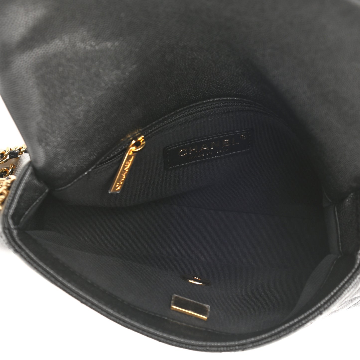 Caviar Quilted Mini CC You Flap Black