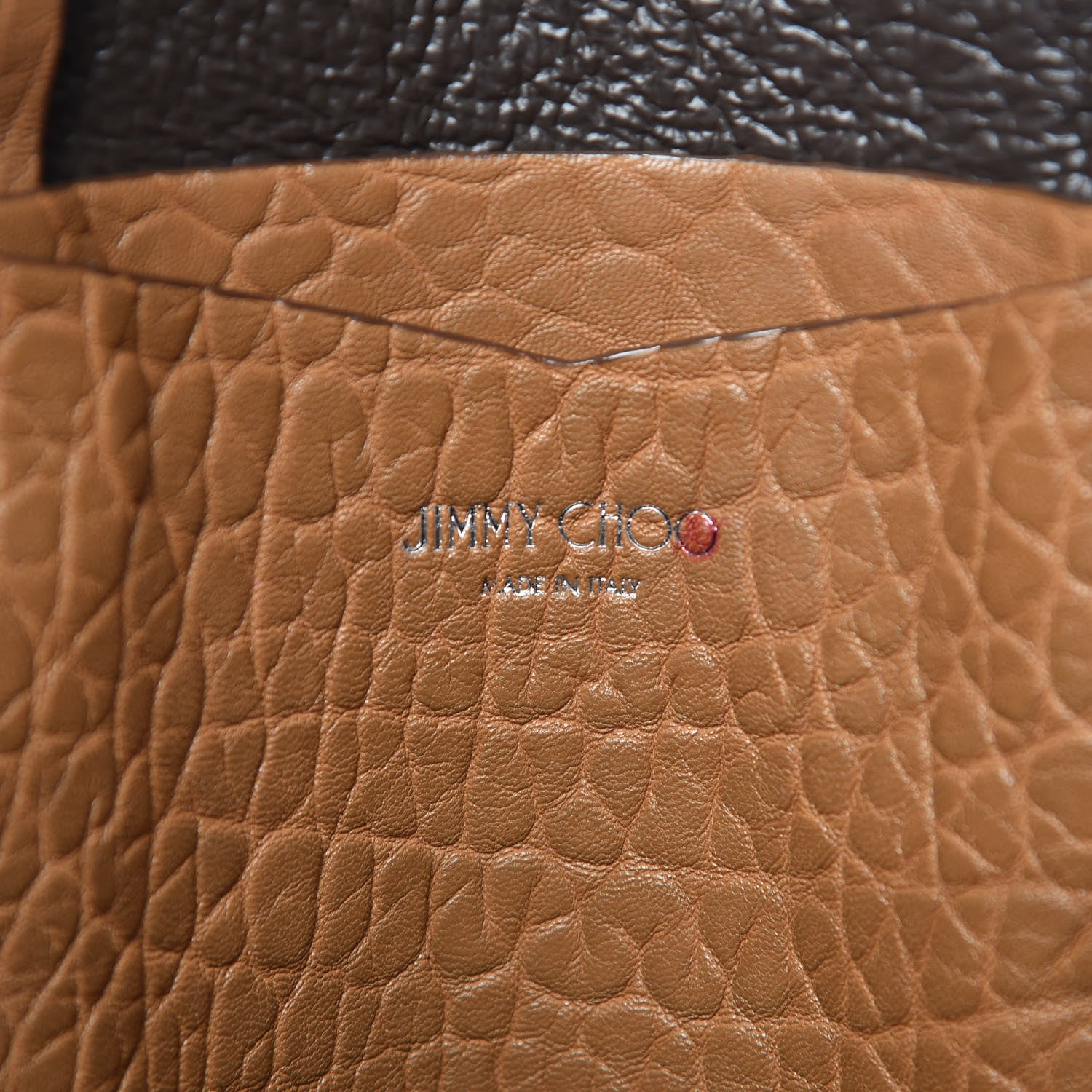Jimmy Choo Grained Lambskin Studded Lockett Shopper Tote Tan 7 of 16