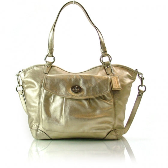 COACHLeatherLEAHBagMetallicGold