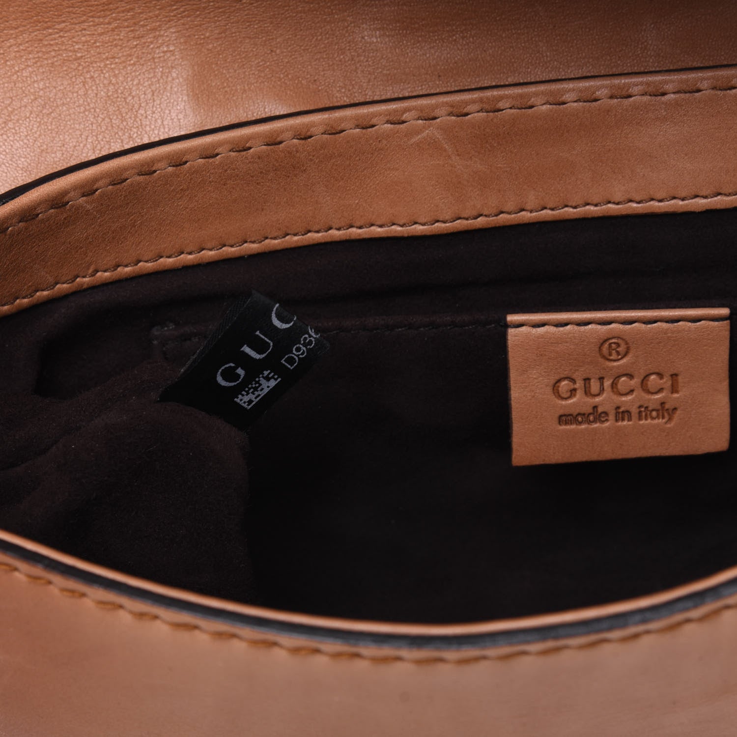 Gucci Calfskin Snaffle Bit Evening Bag Brown 9 of 19