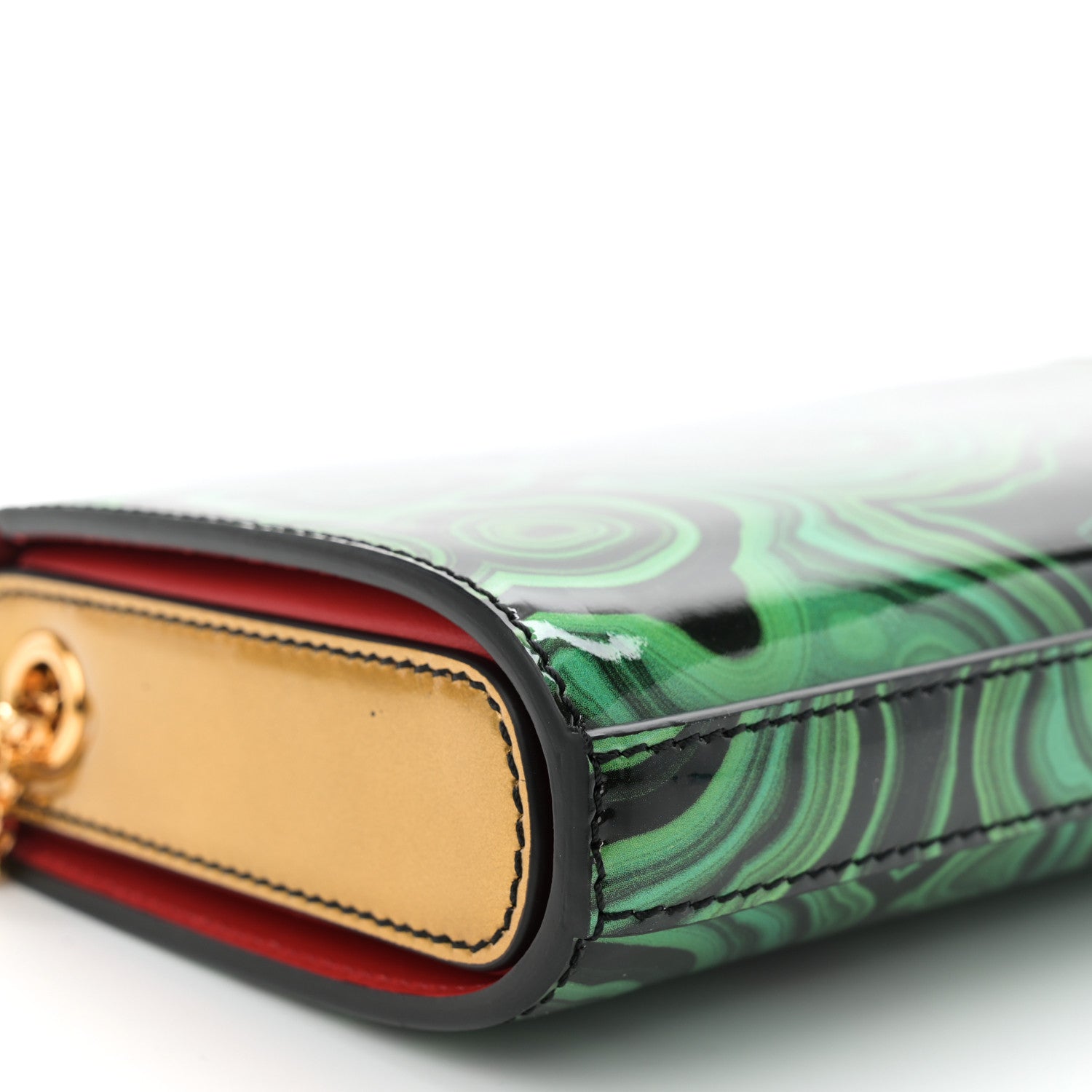 Christian Louboutin Patent Crystal Malachite Vanite Clutch Green Multicolor 8 of 9