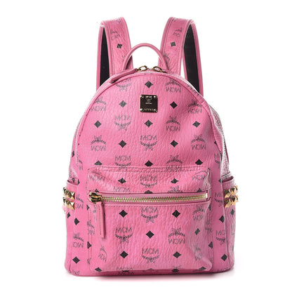 MCM Visetos Small Side Stud Stark Backpack Pink 1 of 10