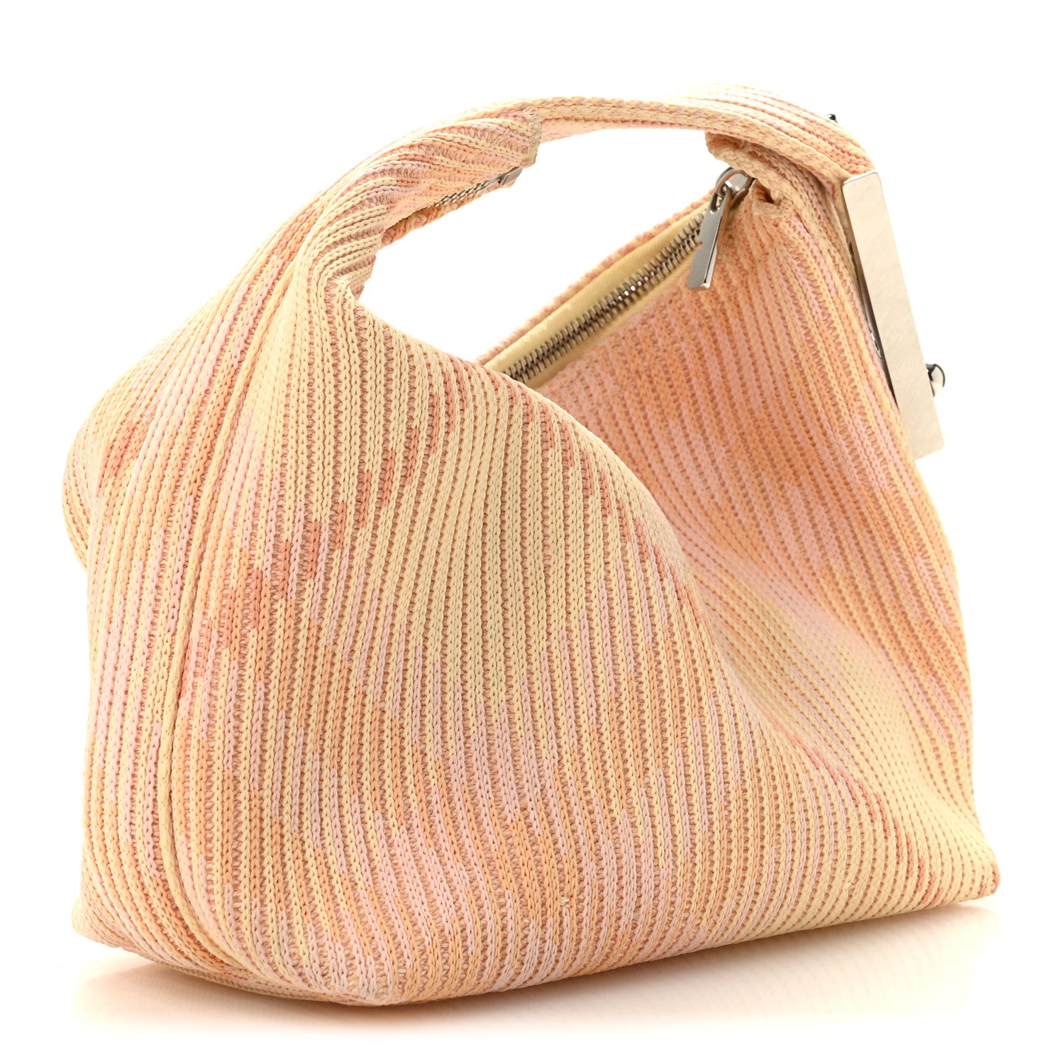 Burberry Canvas Knitted Check Mini Peg Duffle Bag Sherbert 3 of 12