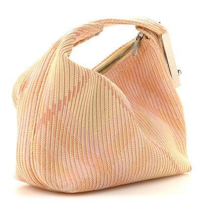 Burberry Canvas Knitted Check Mini Peg Duffle Bag Sherbert 3 of 12
