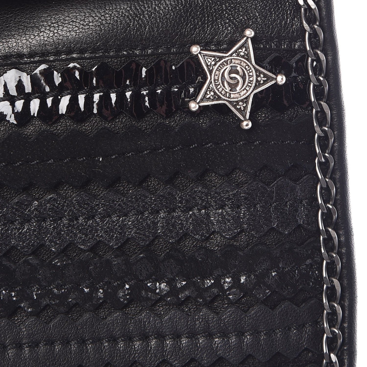 Chanel Lambskin Fringe Fingerless Gloves 8 Black 6 of 7