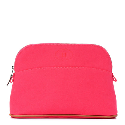 Hermes Cotton Bolide Travel Cosmetic Pouch Rose Extreme 1 of 13