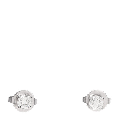 Tiffany Platinum Diamond .31ctw Solitaire Earrings 1 of 5