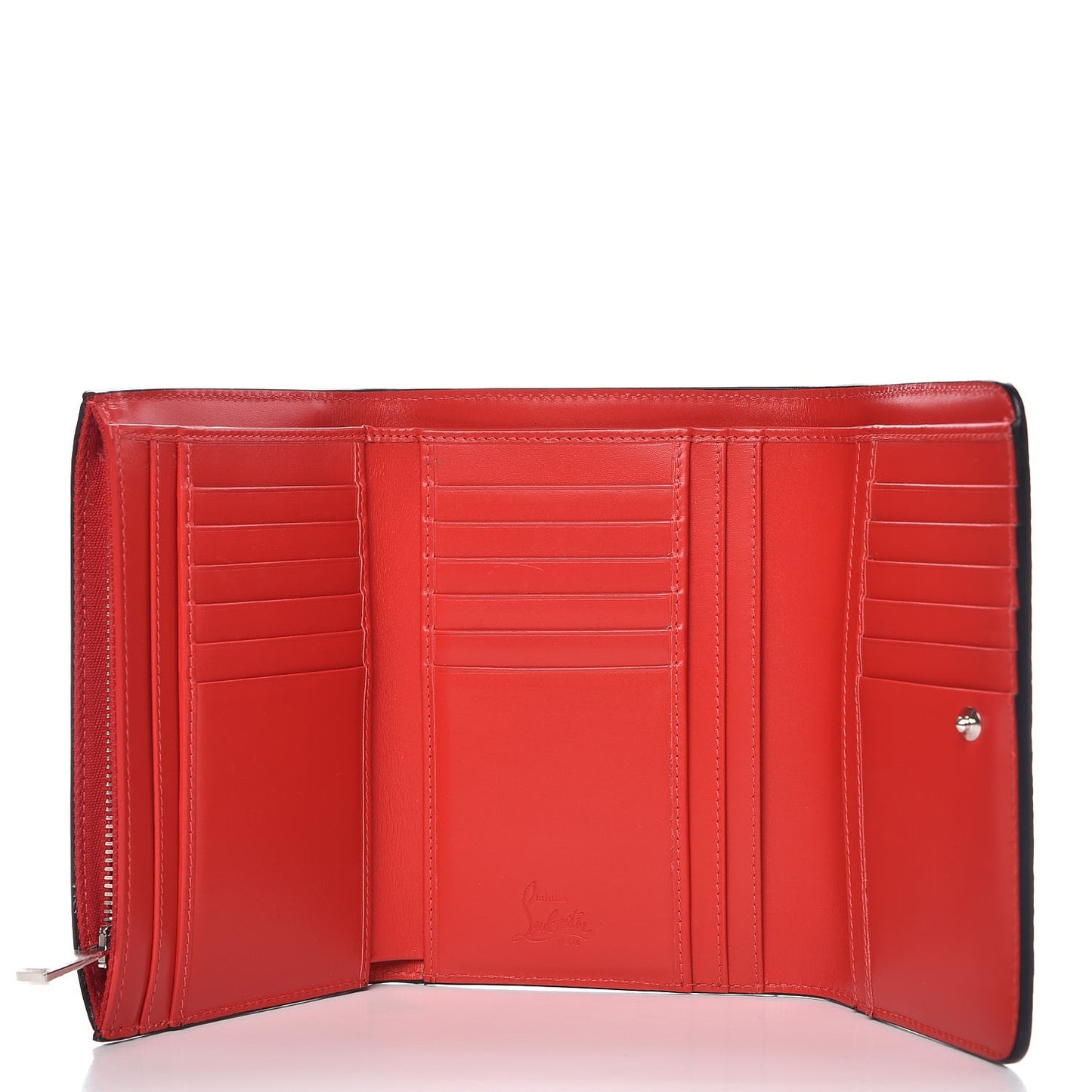 Calfskin Rubylou Trifold Wallet Black