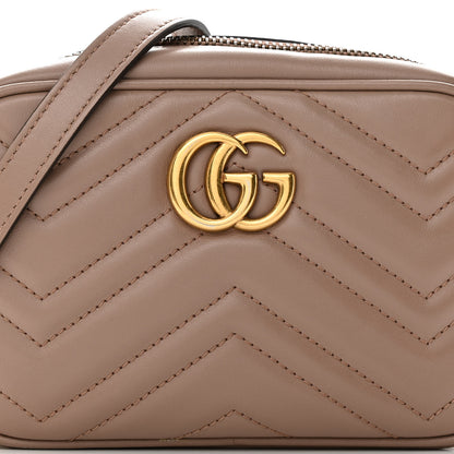 Gucci Calfskin Matelasse Mini GG Marmont Chain Shoulder Bag Porcelain Rose 8 of 12
